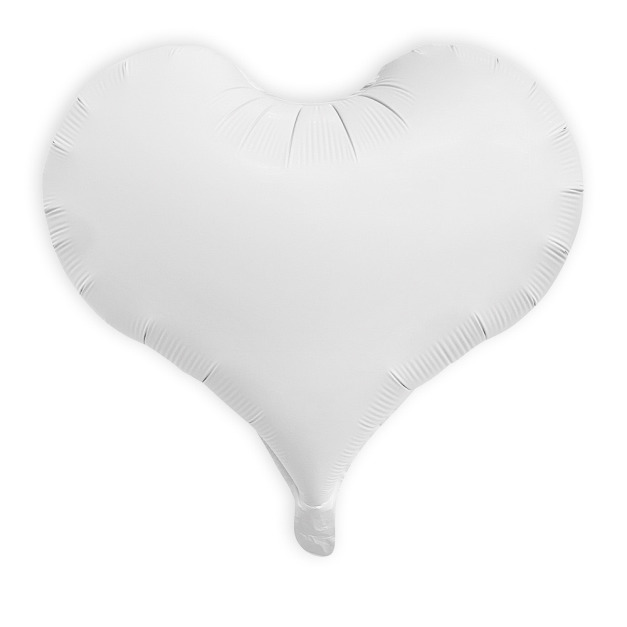 20吋愛心鋁箔球-慕光白
