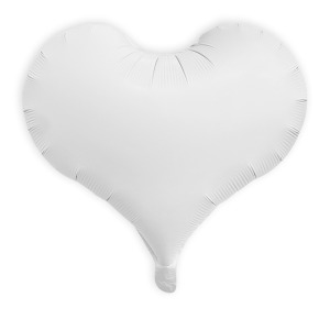 20吋愛心鋁箔球-慕光白