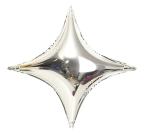 10寸四角星鋁箔球-銀色