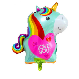 90cm Q版獨角獸鋁箔氣球