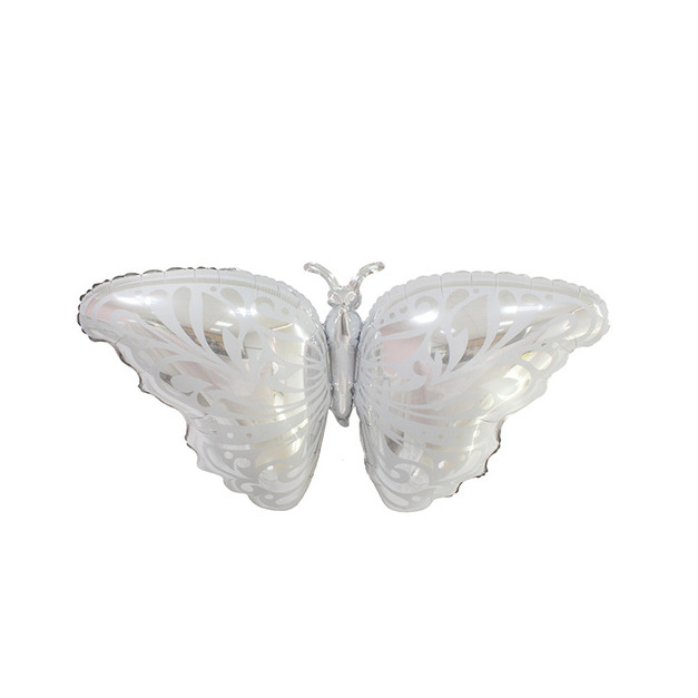 108cm 昆蟲系列鋁箔氣球-銀白色蝴蝶