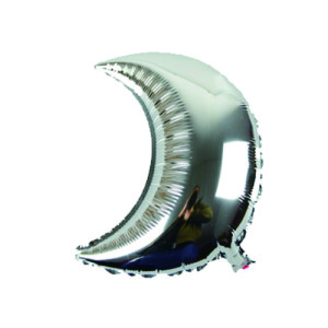 18吋素面鋁箔月亮-銀色