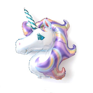 115cm 動物系列鋁箔氣球-紫色獨角獸