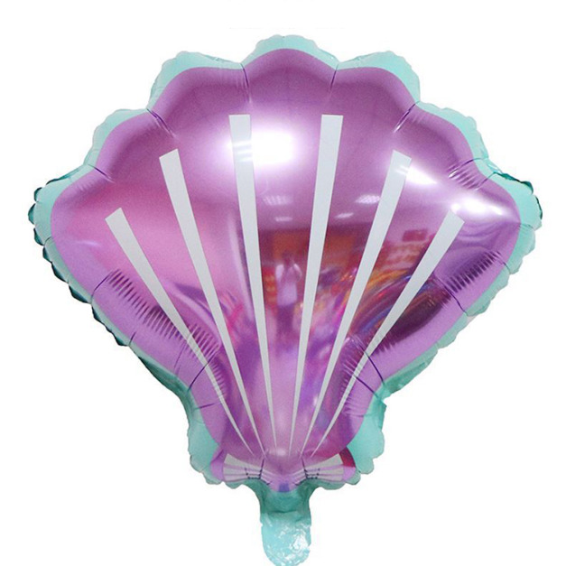 55cm 海洋貝殼鋁箔氣球-珠光紫色
