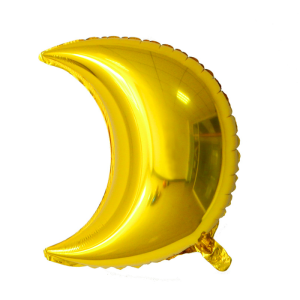 14吋素面鋁箔月亮-金色