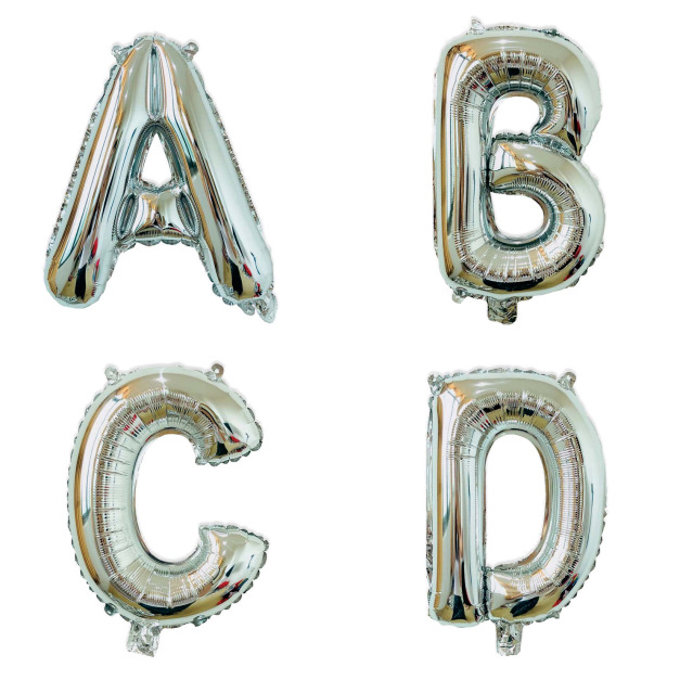 16吋銀色字母球-A.B.C.D