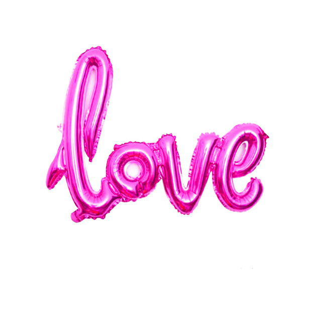 108cm  字母套組-手寫LOVE(玫紅)