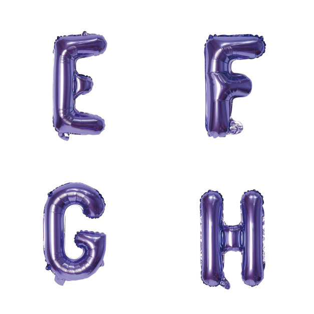 16吋紫色字母球-E.F.G.H