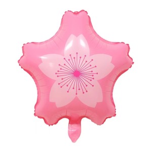 45cm櫻花鋁箔氣球-桃花紅心