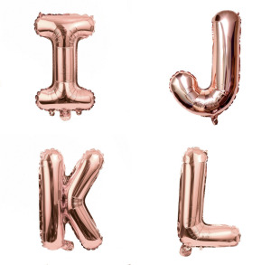 16吋玫瑰金字母球-I.J.K.L