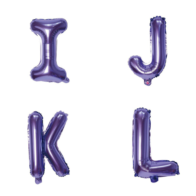 16吋紫色字母球-I.J.K.L
