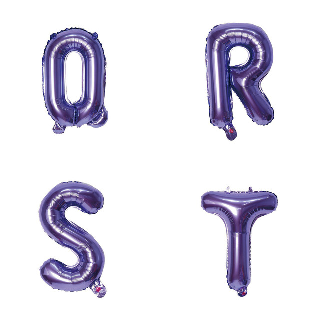16吋紫色字母球-Q.R.S.T