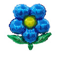 42cm 綠葉五瓣花鋁箔氣球-深藍/淺藍/金/銀/紫