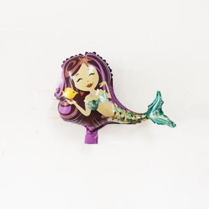 14吋 小造型鋁箔-海洋美人魚紫米