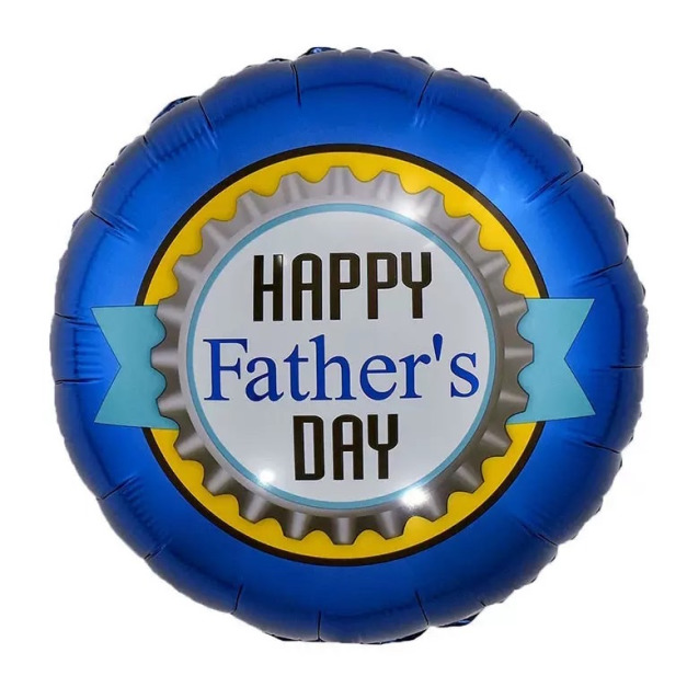 45cm 父親節鋁箔氣球-藍色緞帶