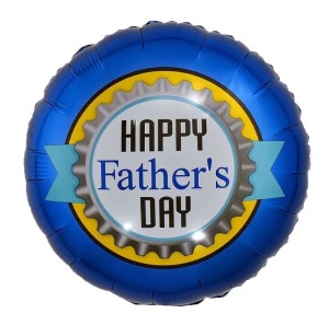 45cm 父親節鋁箔氣球-藍色緞帶