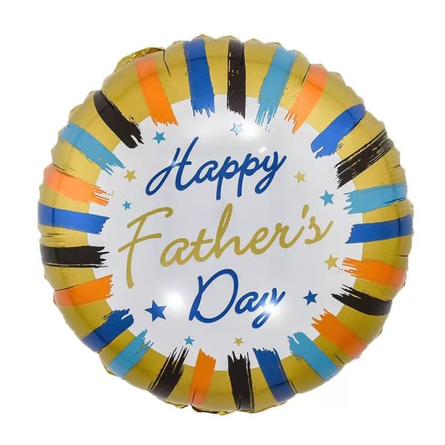 45cm 父親節鋁箔氣球-五彩圓形