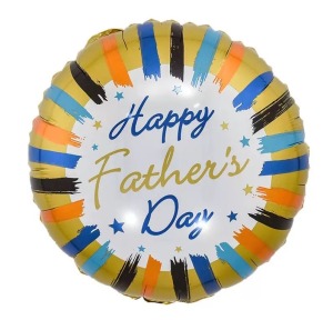 45cm 父親節鋁箔氣球-五彩圓形