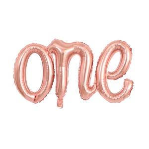 103cm 週歲ONE 字母-粉色