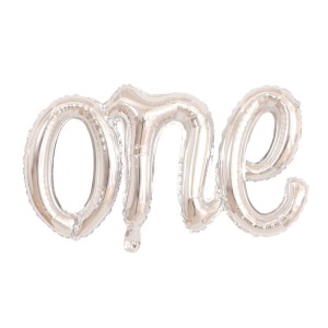 103cm 週歲ONE 字母-銀色