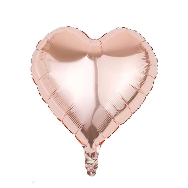 18吋愛心鋁箔球-玫瑰粉色