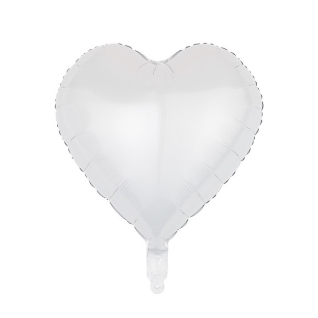 18吋愛心鋁箔球-白
