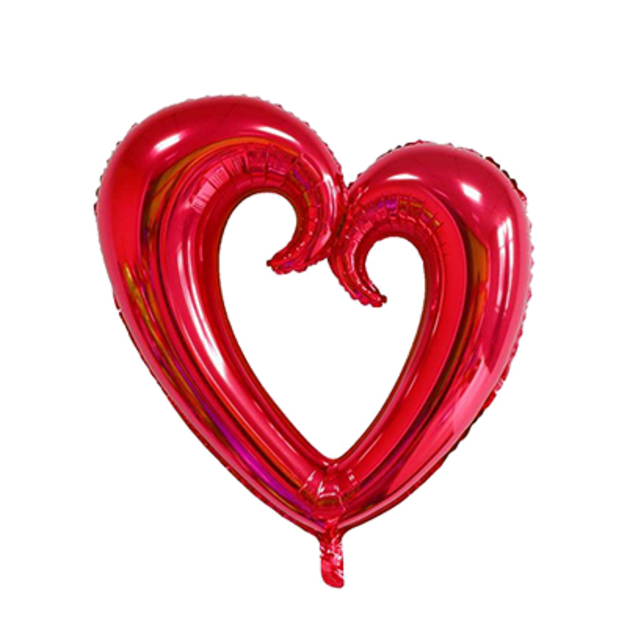 100cm愛心中空鋁箔氣球-紅色