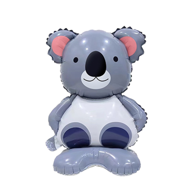 可站立鋁箔球 動物家族-無尾熊