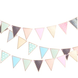 【派對佈置】100cm彩色三角掛旗