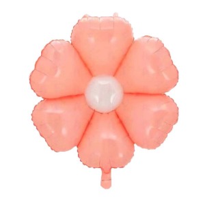 70cm韓版(中)雏菊花铝膜氣球-橘粉色