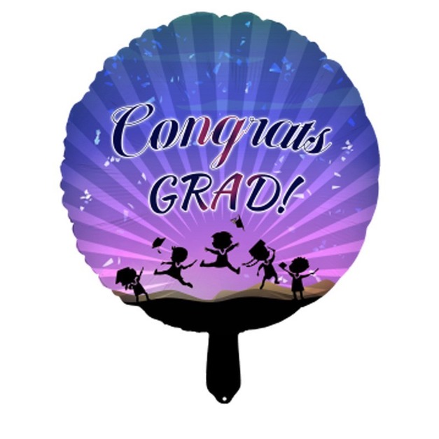 45cm 畢業系列鋁箔氣球-紫夜歡慶畢業