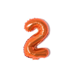 16吋橘色數字球-2