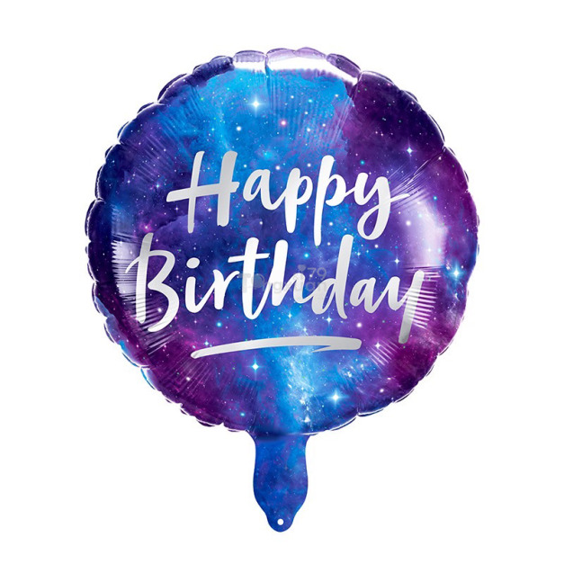 45cm 生日列鋁箔氣球-紫煥魔力款