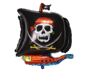 【預購】85cm 海盜系列鋁箔球-海盜船C