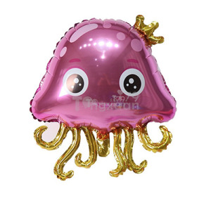 60cm 海洋系列鋁箔球-粉嫩水母
