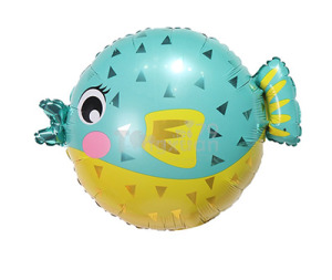 55cm 海洋系列鋁箔球-Q版河豚