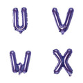 16吋紫色字母球-U.V.W.X