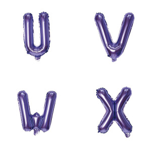 16吋紫色字母球-U.V.W.X
