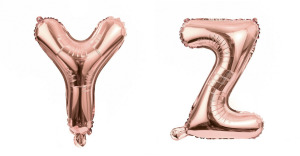 16吋玫瑰金字母球-Y.Z