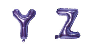 16吋紫色字母球-Y.Z