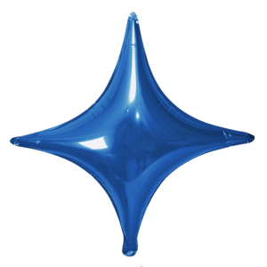 10寸四角星鋁箔球-藍色