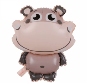 62cm 可愛動物光膜氣球-河馬