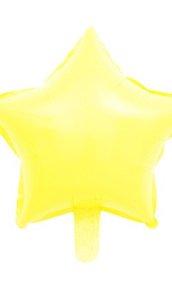 18吋五角星鋁箔氣球-馬卡龍- 黃色