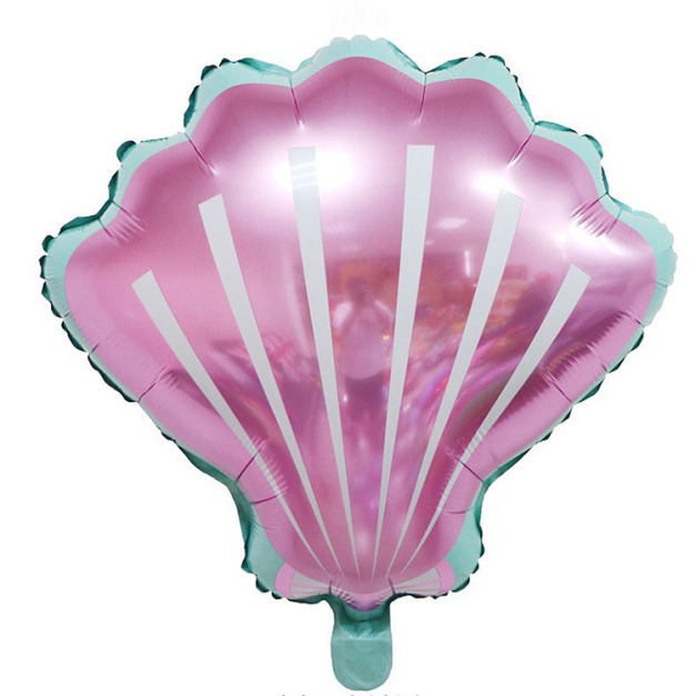 55cm 海洋貝殼鋁箔氣球-珠光粉色