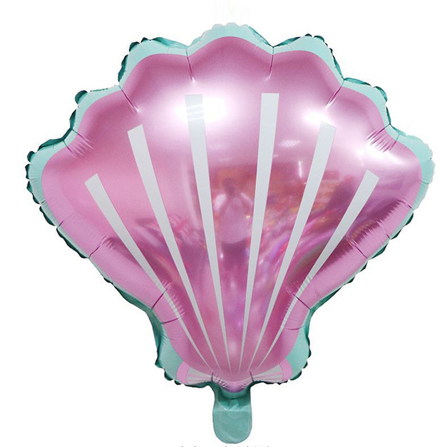 55cm 海洋貝殼鋁箔氣球-珠光粉色