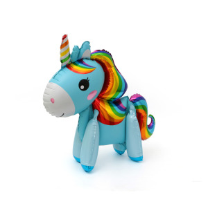 3D立體組裝彩虹馬-馬卡龍藍色