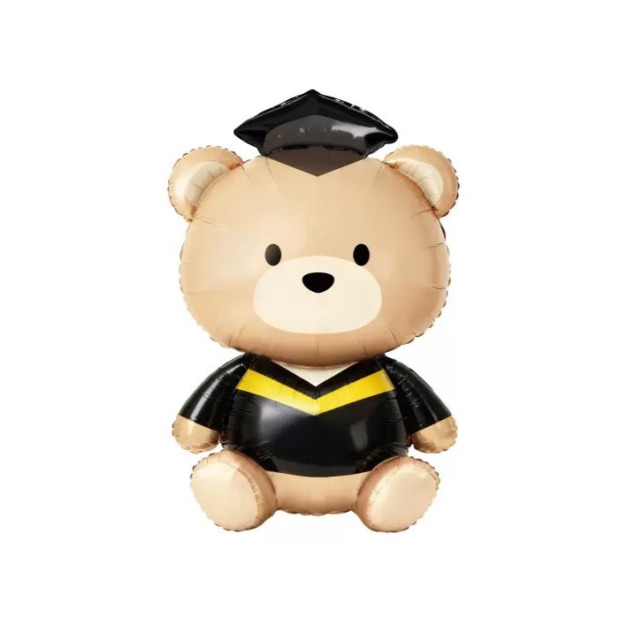 65cm 畢業系列-QQ熊坐式(黑)