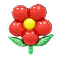 42cm 綠葉五瓣花鋁箔氣球-粉/紅/桃/藍_1