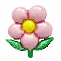 42cm 綠葉五瓣花鋁箔氣球-粉/紅/桃/藍