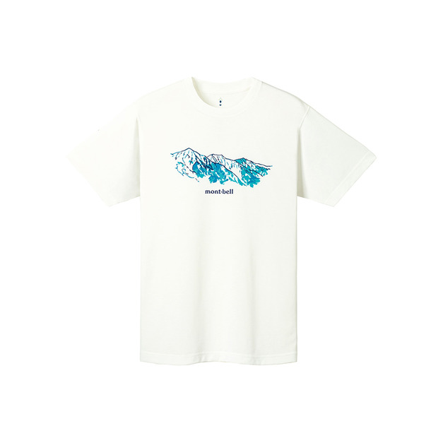 Mont-bell Wickron T 三山遠景 快乾排汗衣 白